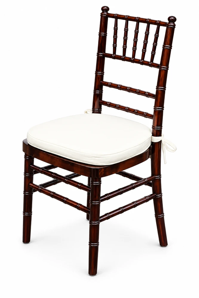 Walnut Chiavari chair with cushion